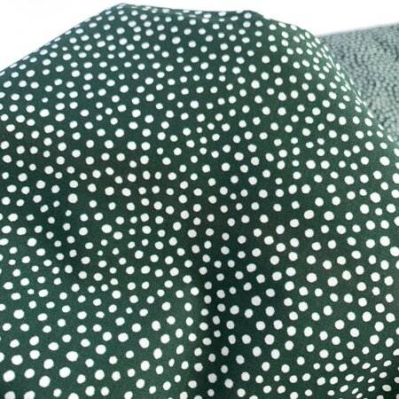Lady McElroy -Dotty About Dots Bottle Green COTTON LAWN