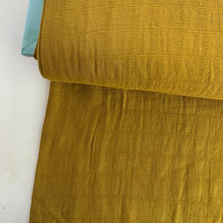 Kokka Japan - Oker ruit COTTON GAUZE