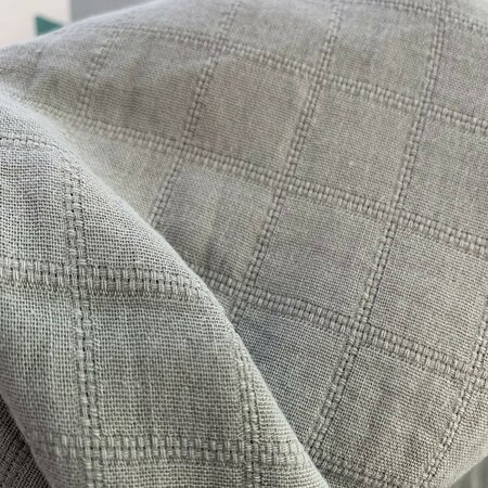 Kokka Japan - Mistgrijs ruit COTTON GAUZE