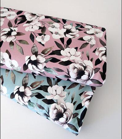 Mieli Design - Blush Bloom Ocean JERSEY (organic)