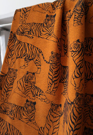Mieli Design - Tiger Rusty Oker FRENCH TERRY (organic)