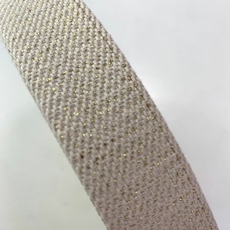 Tassenband Ecru GOLD Lurex 30mm