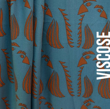 About Blue - Wonders of life Parrot blue VISCOSE