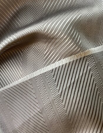 Bemberg Chevron Taupe/Grey - Cupro