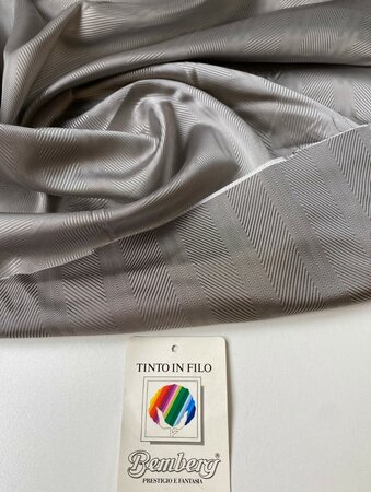 Bemberg Chevron Taupe/Grey - Cupro