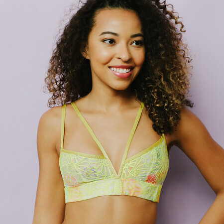 MADALYNNE MARIS BRALETTE DIY SEWING KIT: Yellow Watercolor Lace