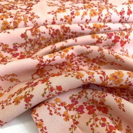 Bittoun LA MAISON VICTOR - Peach/Orange Flowers VISCOSE