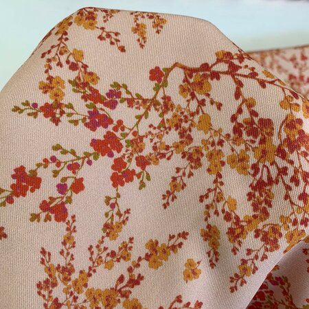 Bittoun LA MAISON VICTOR - Peach/Orange Flowers VISCOSE