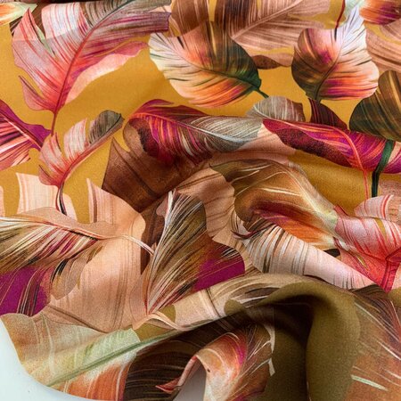 Bittoun - Autumn Sunset Leaves VISCOSE