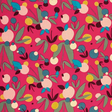 Katia - Rose Red Nuts POPLIN KATOEN