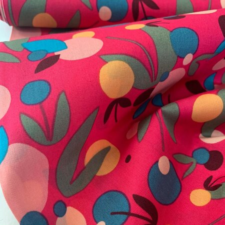 Katia - Rose Red Nuts POPLIN KATOEN