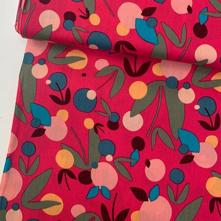 Katia - Rose Red Nuts POPLIN KATOEN