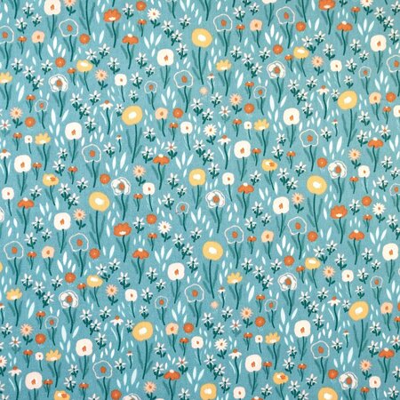 Katia - Retro Flowers POPLIN KATOEN