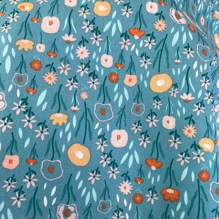 Katia - Retro Flowers POPLIN KATOEN