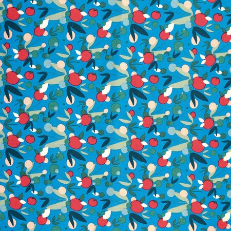 Katia - Blue Nuts POPLIN KATOEN