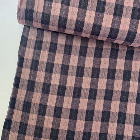 Katia- Pink Antraciet MOUSSELINE / DOUBLE GAUZE