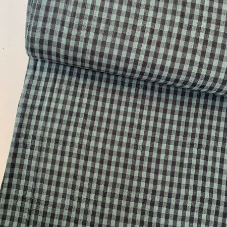 WEEFFOUTJE Katia- Green Antraciet MOUSSELINE / DOUBLE GAUZE