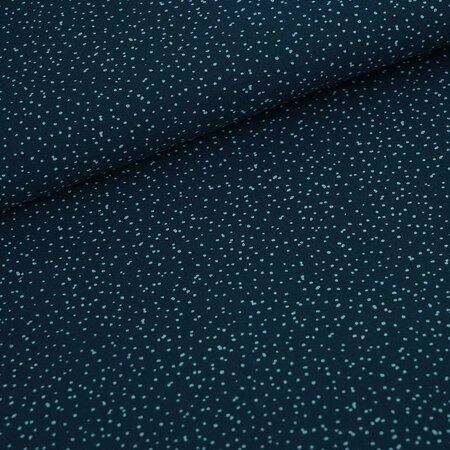 COUPON 140 CM Stoffonkel Spotties Water by Night JERSEY GOTS