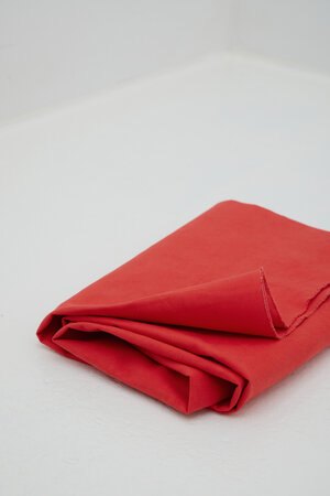 COUPON 150 CM mindtheMAKER - HEAVY WASHED CANVAS - Scarlet