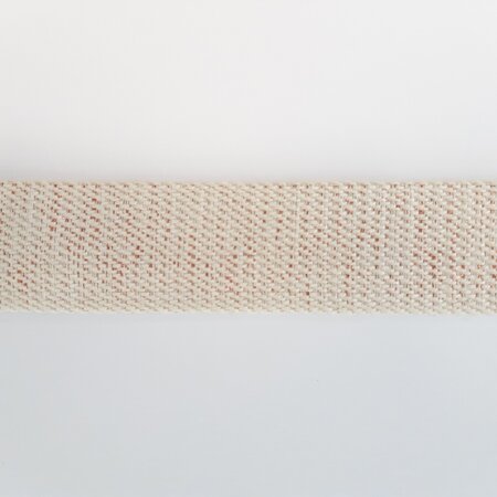 COUPON 150 CM Tassenband ECRU - BRONZE LUREX 40mm