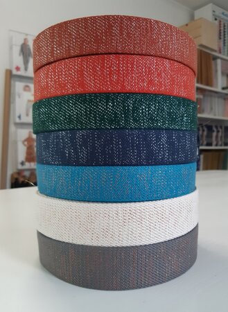 COUPON 150 CM Tassenband ECRU - BRONZE LUREX 40mm