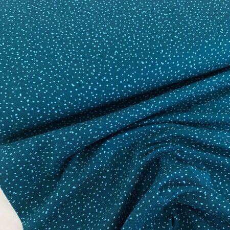 COUPON 140 CM Stoffonkel Spotties Water by Night JERSEY GOTS