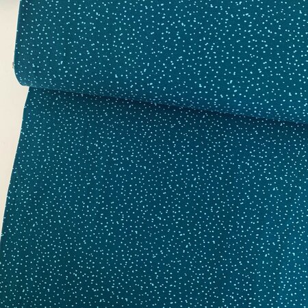 COUPON 140 CM Stoffonkel Spotties Water by Night JERSEY GOTS