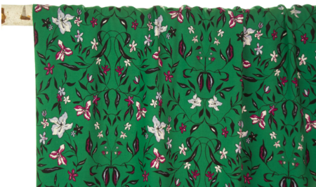 Atelier Jupe - Bright Green & Small Flowers VISCOSE