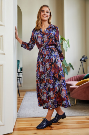 COUPON 130 CM Atelier Jupe - Autumn Leaves VISCOSE