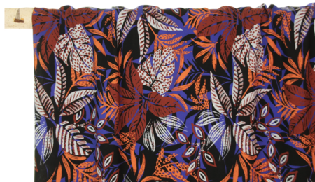 COUPON 130 CM Atelier Jupe - Autumn Leaves VISCOSE