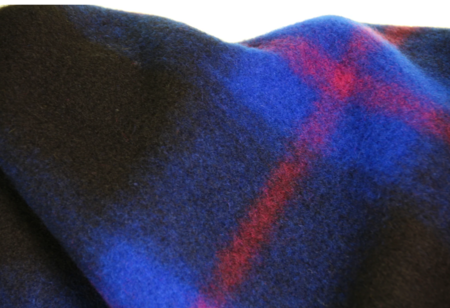 Atelier Jupe - Black and Royal Blue Checked WOL BLEND