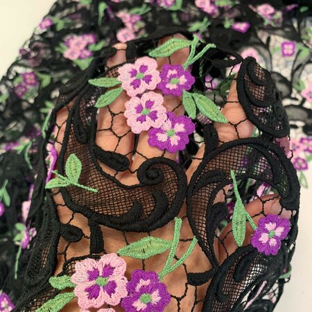 Haute Couture - Sierkant Purple flowers
