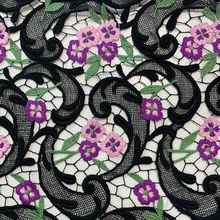 Haute Couture - Sierkant Purple flowers