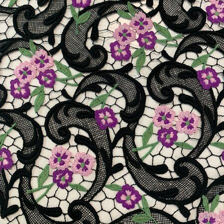 Haute Couture - Sierkant Purple flowers