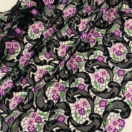 Haute Couture - Sierkant Purple flowers