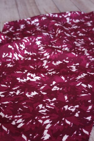 Eglantine & Zoé Flora Bordeaux VISCOSE POPLIN