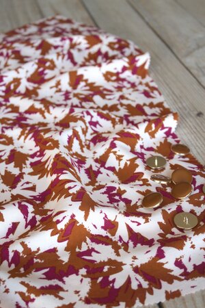 Eglantine & Zoé Flora Caramel VISCOSE POPLIN