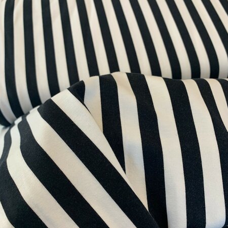 DEADSTOCK Liljovilja X Elvelyckan - Black White Stripe JERSEY