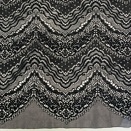 HAUTE COUTURE Elastisch kant ZWART