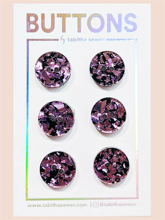 Tabitha Sewer - Lavender Confetti Classic Buttons 15mm