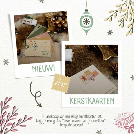 Ansje 'Sew Kerstig' Kaartenset - Limited Edition