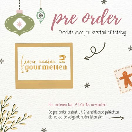 DIGITAAL TEMPLATE - Liever naaien dan gourmetten