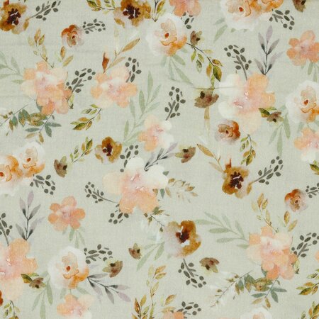 COUPON 140 CM Verhees GOTS - Sand Flower - Double Gauze (GOTS)