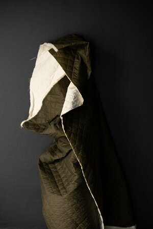 Merchant & Mills - Organic Olive Diamond Quilted OILSKIN - GOTS