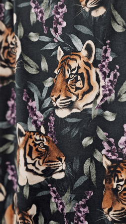 Mieli Design - Tigers Carbon FRENCH TERRY (organic)