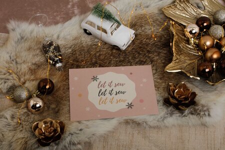 Ansje Kerstkaart Let it Sew - Limited Edition