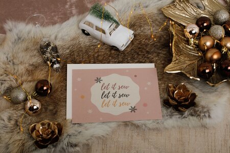 Ansje Kerstkaart Let it Sew - Limited Edition