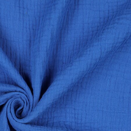 Verhees GOTS - COBALT - Double Gauze/hydrofiel (GOTS)