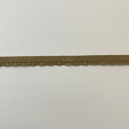 Picot elastiek - 10mm - Licht bruin