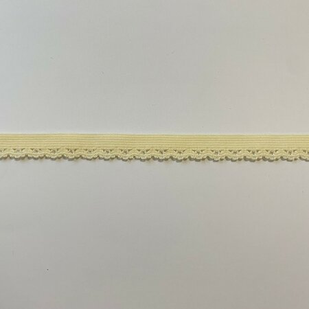 Picot elastiek - 10mm - Crèmegeel